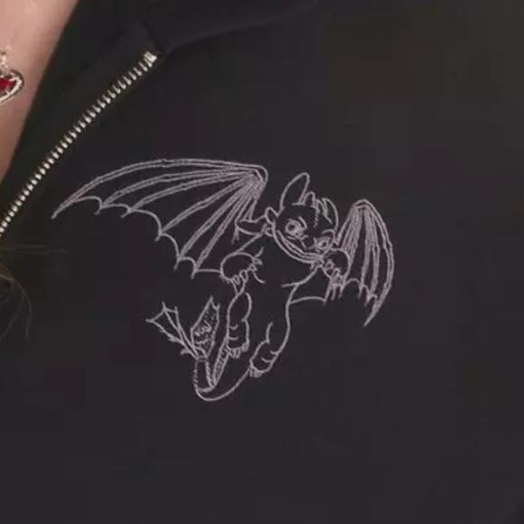 How To Train Your Dragon Toothless Hoodie Winged Cosplay 2XL Her Universe - Picture 6 of 15
